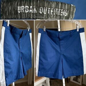 Urban Outfitters Men’s Blue Mechanic Stripe Shorts Size 32 NWOT